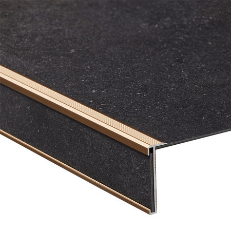 Co-pro - Trapprofiel PVC Goud 15x45x3000mm - afbeelding 1