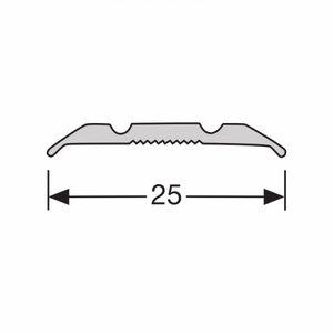 Dilatatieprofiel schroef 25 mm alu zilver - 270 cm - afbeelding 2