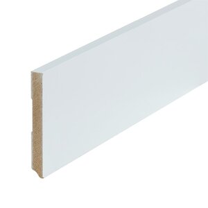 Gelakte plint 120x15 - Amsterdam wit RAL 9010 - afbeelding 1