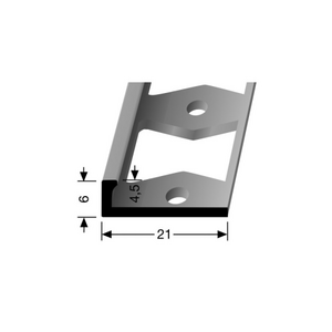 Küberit - In-egaliseer eindprof tot 4,5mm PVC zwart gepoeder (250 cm) - afbeelding 2