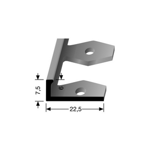 Küberit - In-egaliseer eindprofiel (buigbaar) tot 6mm zilver (250 cm) - afbeelding 2