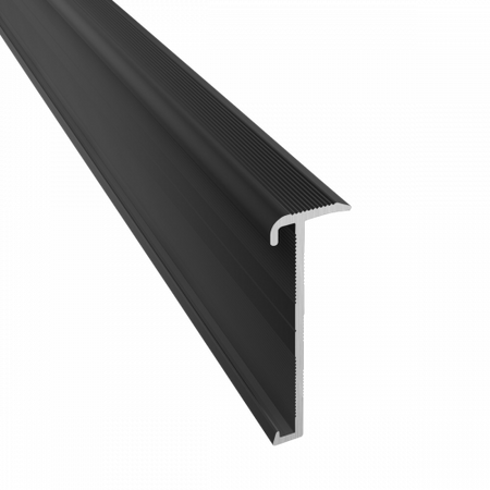 Küberit - Trapneusprofiel 845 14x43mm tbv2-3mm PVC poedercoating antracietgrijs mat (RAL7016) - afbeelding 1