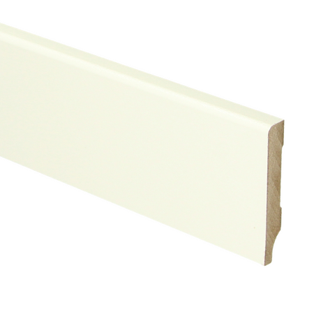 MDF Moderne plint 55x9 wit voorgelakt RAL9010 - lengte 240cm