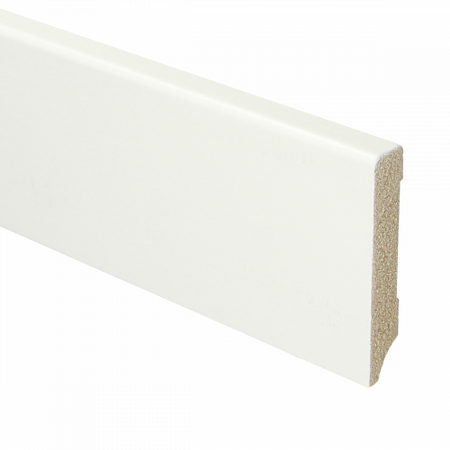 MDF Moderne plint 70x12 voorgelakt RAL9016 - lengte 240cm