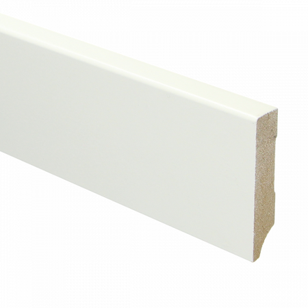 MDF Moderne plint 70x15 voorgelakt RAL9016 - lengte 240cm