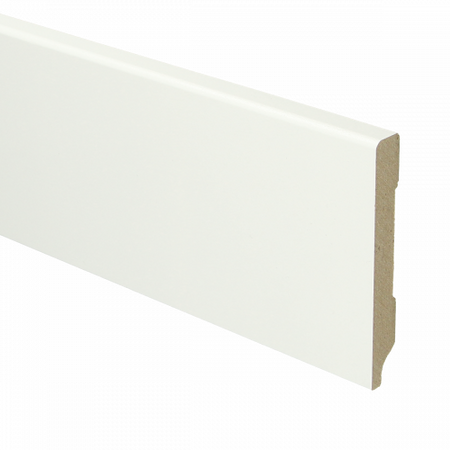 MDF Moderne plint 90x12 voorgelakt RAL9016 - lengte 240cm