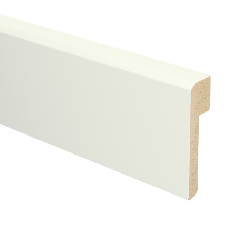 MDF Renovatieplint klassiek 85x22 voorgelakt RAL9010 - lengte 240cm