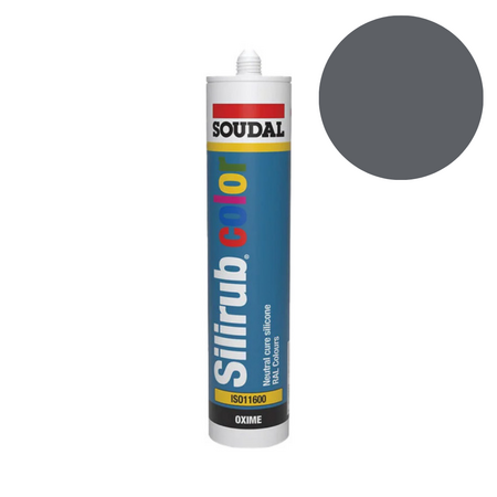 Soudal - Siliconenkit RAL7015 leigrijs 300 ml - afbeelding 1