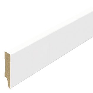 Stijlplint Afgelakt Off White model Blok 12x70mm 250cm - afbeelding 1