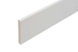 Stijlplint Blok Witfolie 12x120mm - lengte 240cm