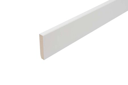 Stijlplint Blok Witfolie 12x58mm - lengte 240cm