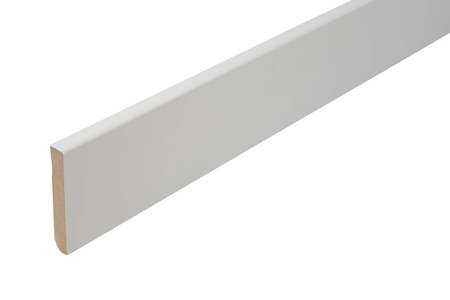 Stijlplint Blok Witfolie 12x80mm - lengte 240cm