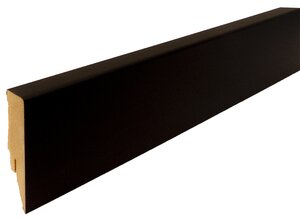 Stijlplint Blok zwartfolie mat 16x70mm - lengte 250cm