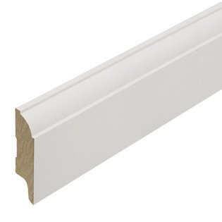 Stijlplint Kwartrond Witfolie 18x120mm - lengte 240cm