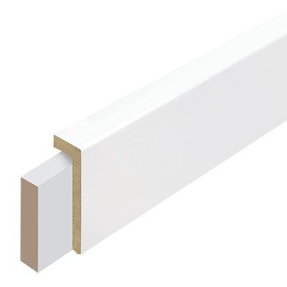 Stijlplint Overzet Witfolie 18x67mm - lengte 240cm